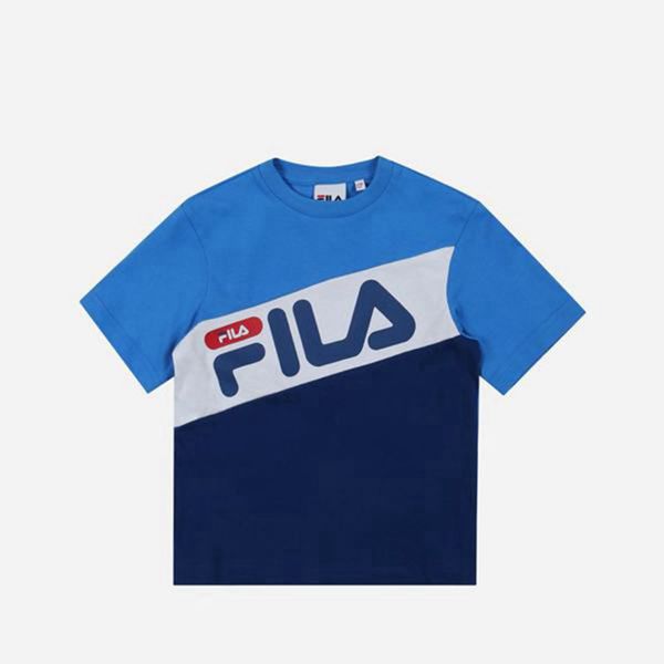 Fila Tričká Detske Modre - Crew Neck S/S Vypredaj - Slovakia 80326-LUSE